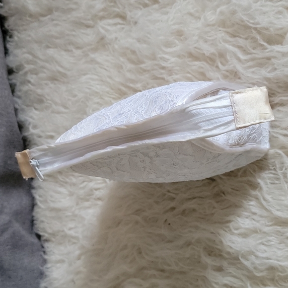 Vintage Jessica Mcclintock Embroidered Lace Zippered Pouch Small Bridal Clutch - Picture 9 of 12